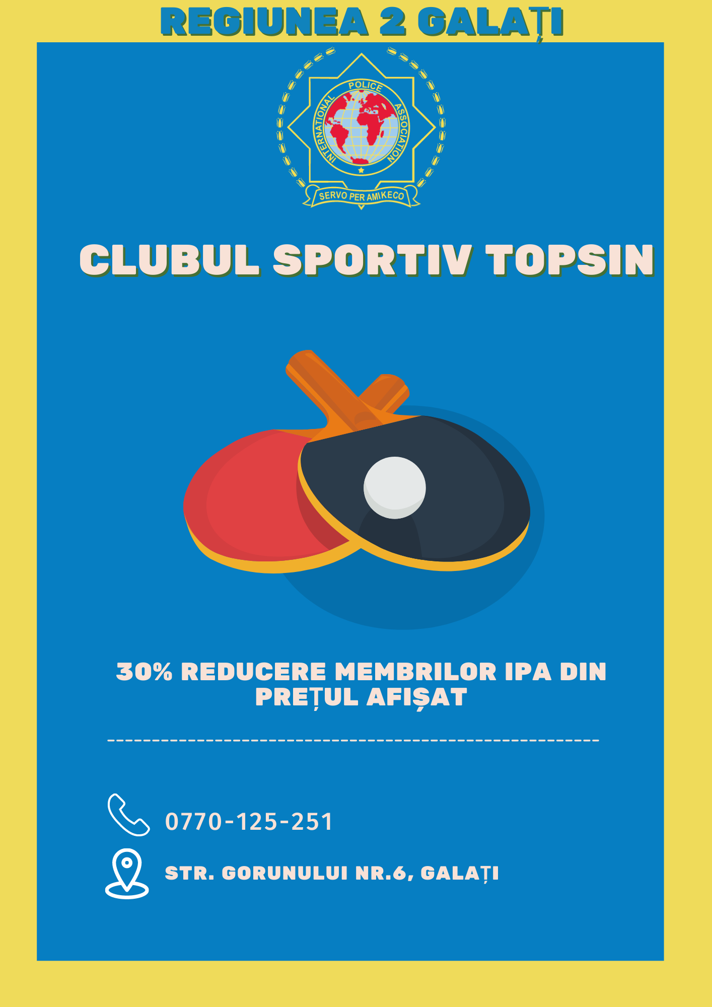 Regiunea 2 Galati – Club sportiv TOPSIN