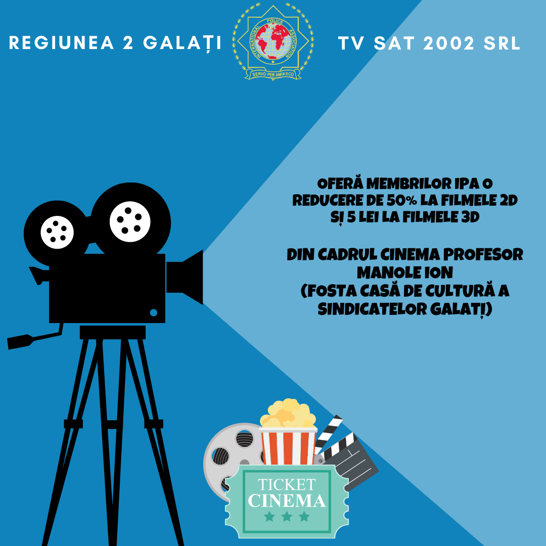 Regiunea 2 Galati – TV Sat 2002 SRL  – Cinema Profesor Manole Ion