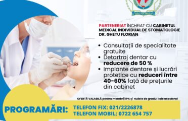 Parteneriat  IPA Regiunea 14 Bucuresti – Cabinet de stomatologie Dr. Ghetu Florian